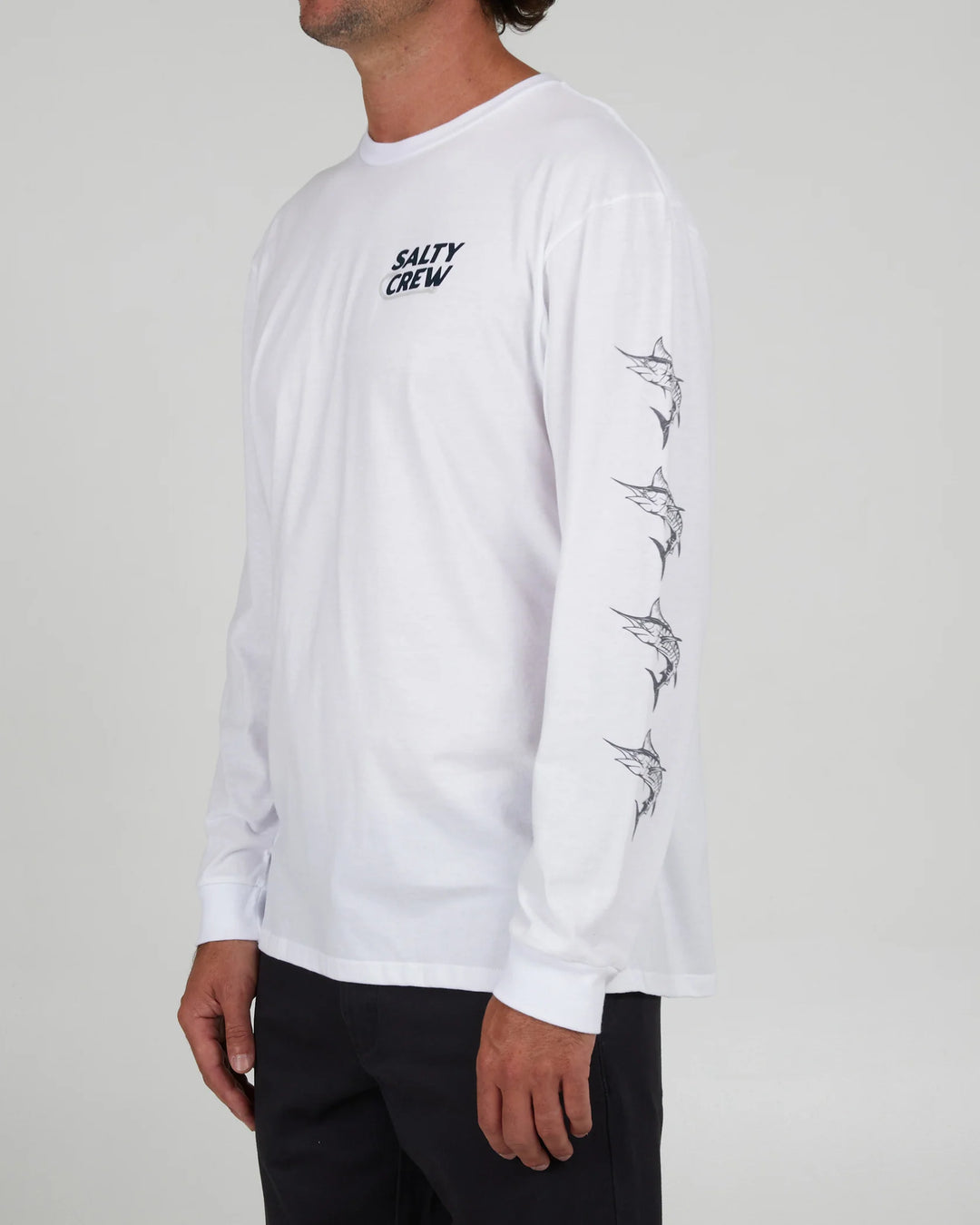 Salty Crew Hook Up White L/S Premium Tee - WHITE - Sun Diego Boardshop