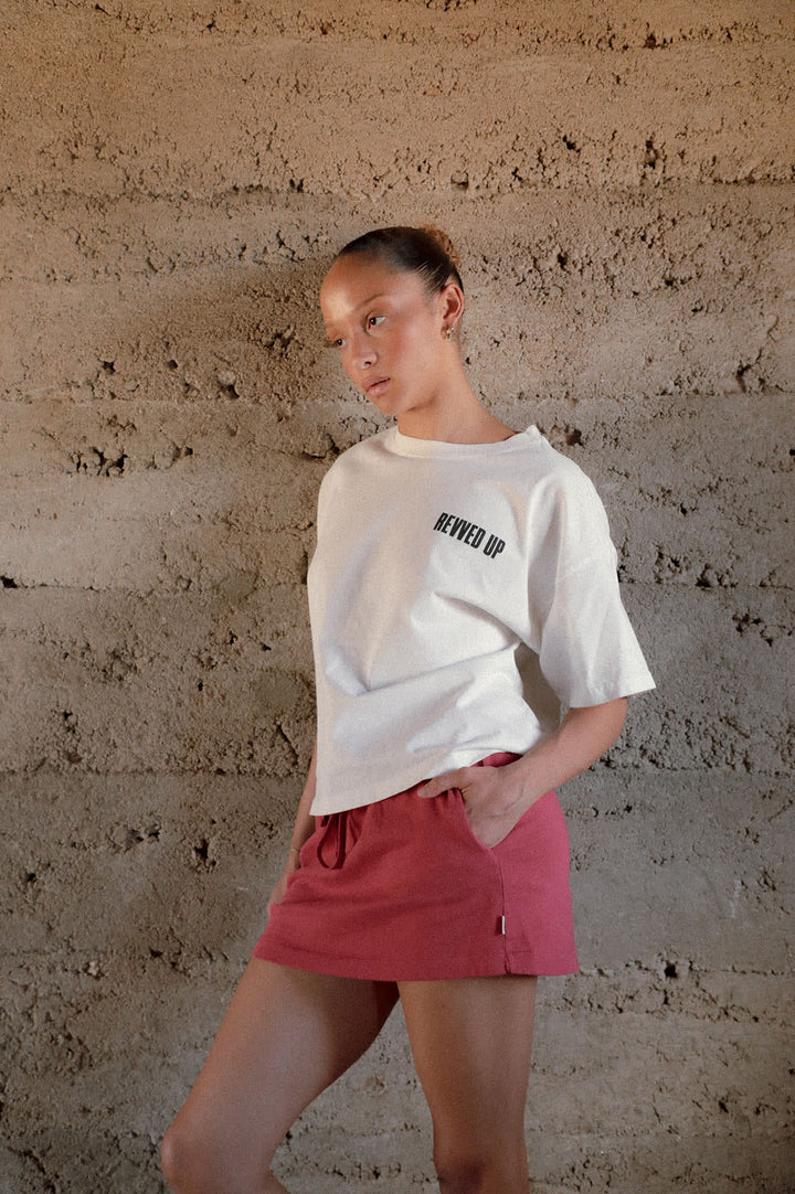 Brixton Women's Revved Up Boxy Crew T-Shirt - Off White - Sun Diego Boardshop