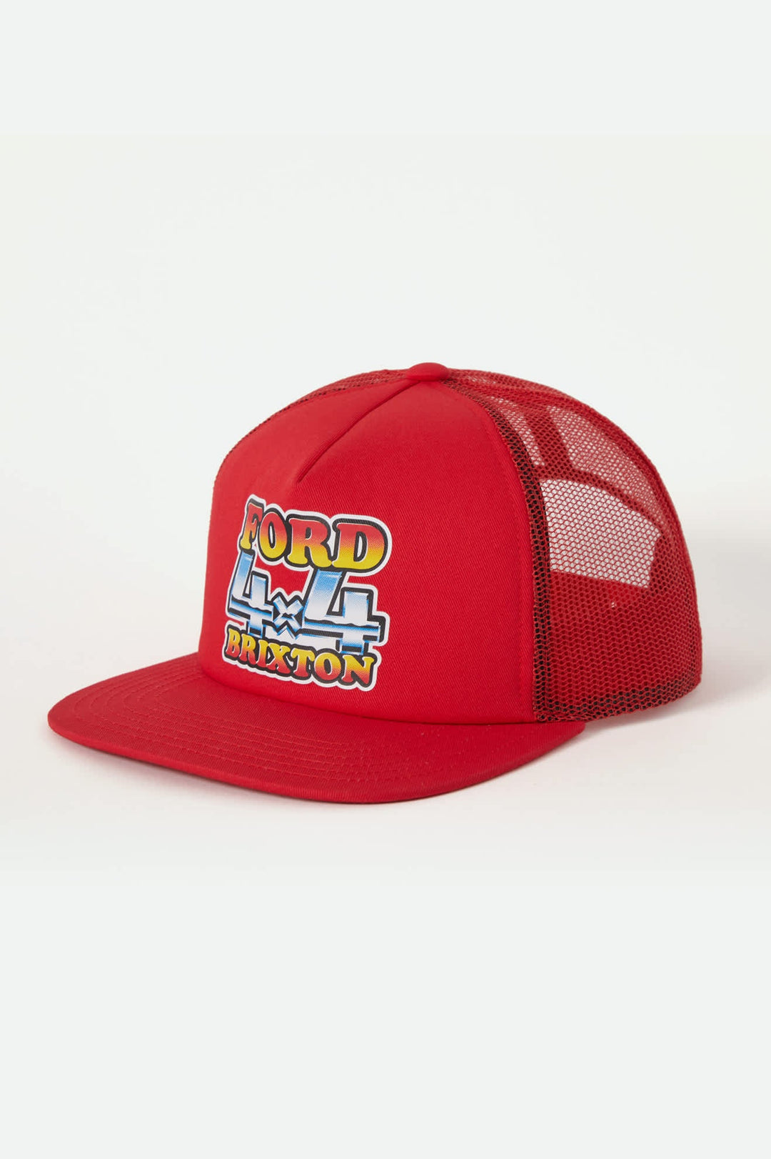 Brixton Men's Ford 4x4 Chrome Trucker Hat - Rangoon Red - Sun Diego Boardshop