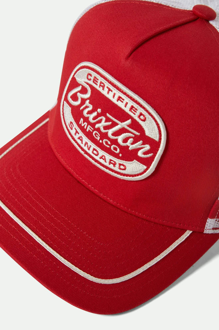 Brixton Copley Netplus Trucker Hat - Red/White - Sun Diego Boardshop