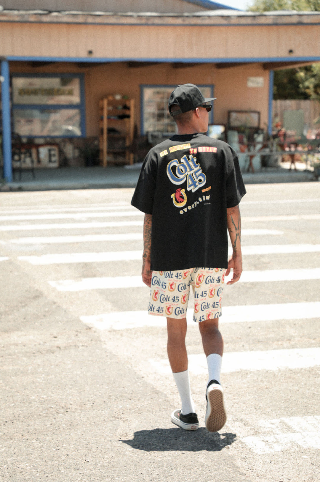 Brixton Men's Colt 45 Everytime Short Sleeve Oversized T-Shirt - Black - Sun Diego Boardshop