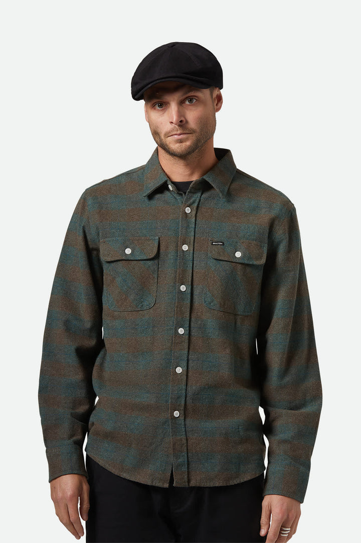 Brixton Men's Bowery Flannel - Ocean - Sun Diego Boardshop