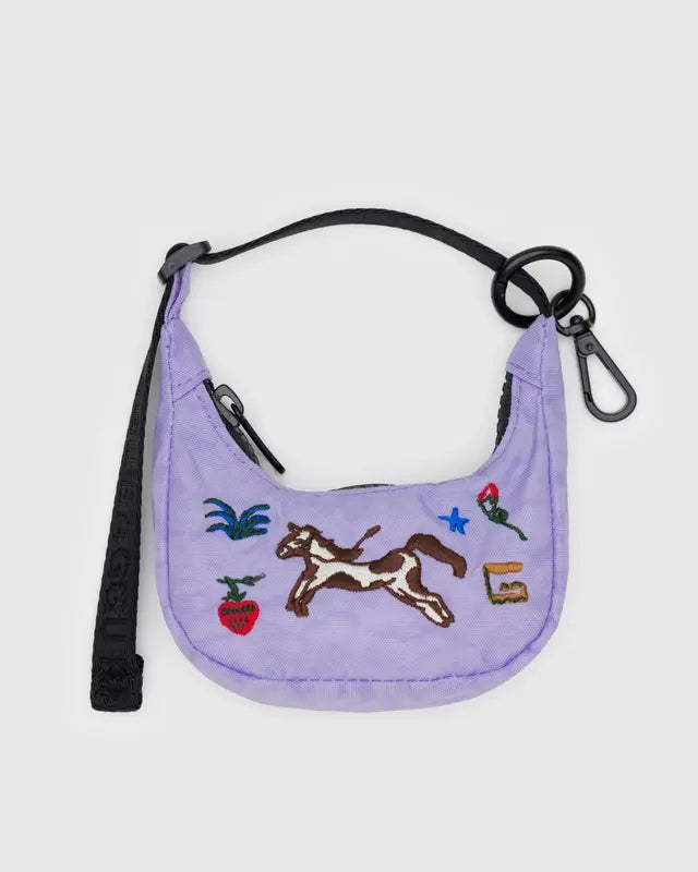 Baggu Crescent Bag Charm - Embroidered Pony - Sun Diego Boardshop