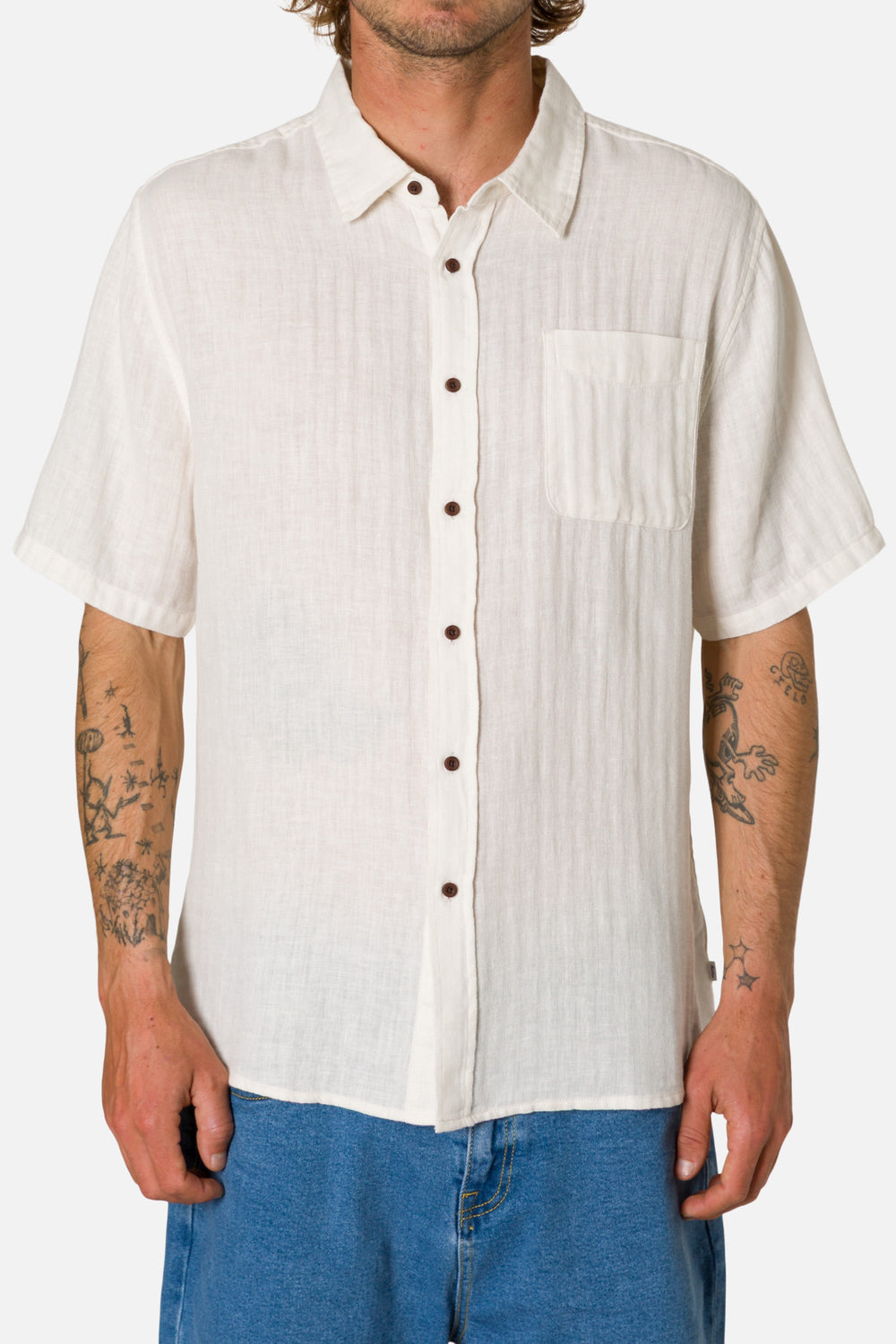 Katin Alan Solid Shirt - Vintage White - Sun Diego Boardshop
