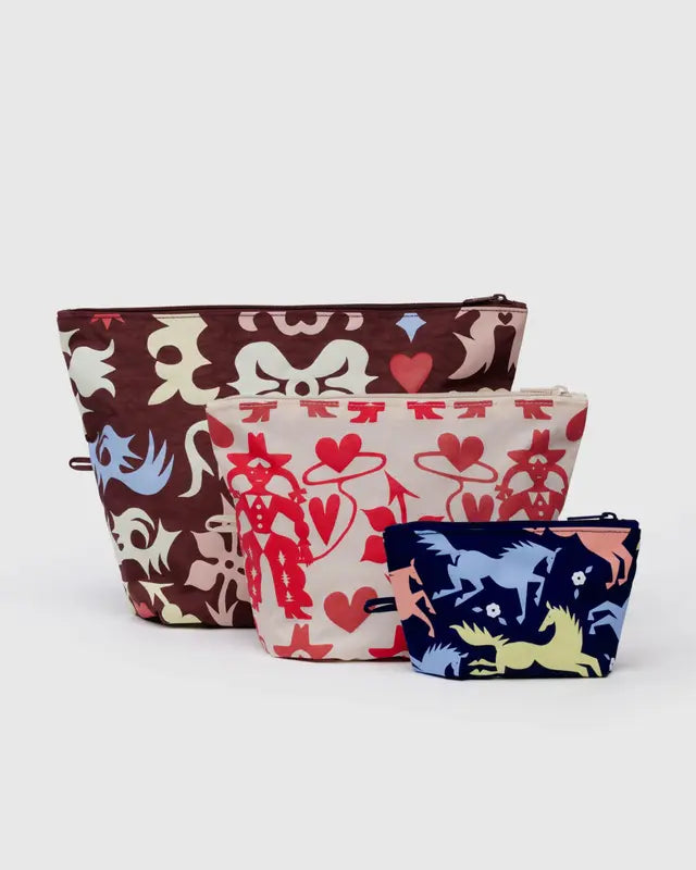 Baggu Go Pouch Set - Western Cut Outs - Sun Diego Boardshop