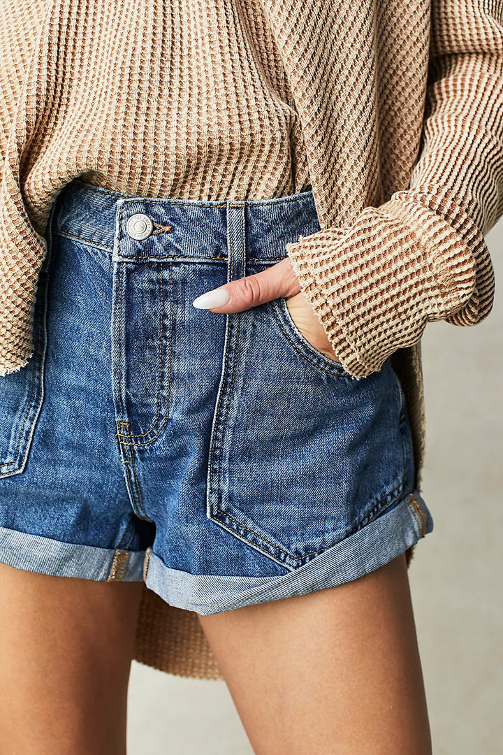 Free People We The Free Beginner's Luck Slouch Shorts - Felicity Wash - Sun Diego Boardshop