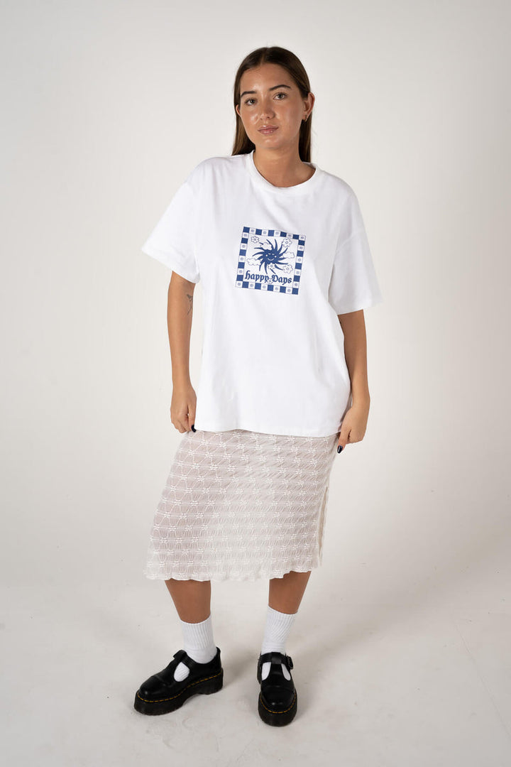 Inner Relm Happy Days Tee - WHITE - Sun Diego Boardshop