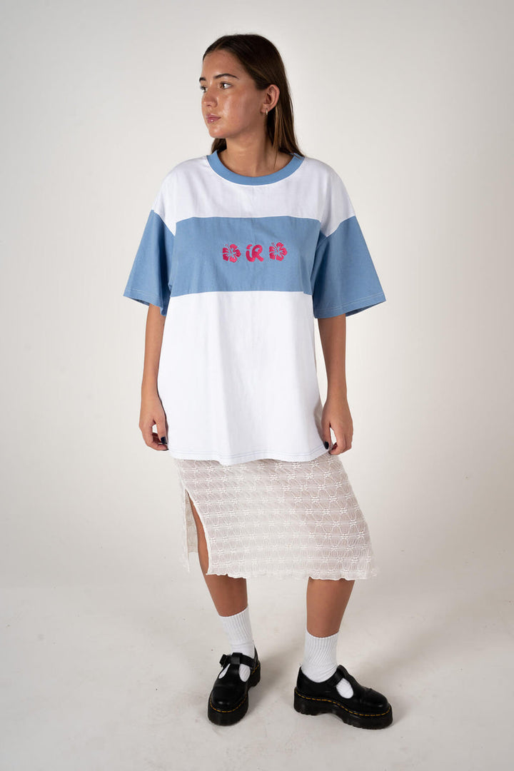 Inner Relm DayTour Hemp Tee - WHITE/BLUE - Sun Diego Boardshop