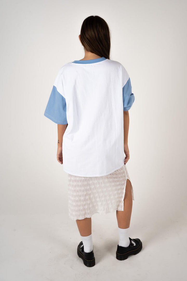 Inner Relm DayTour Hemp Tee - WHITE/BLUE - Sun Diego Boardshop