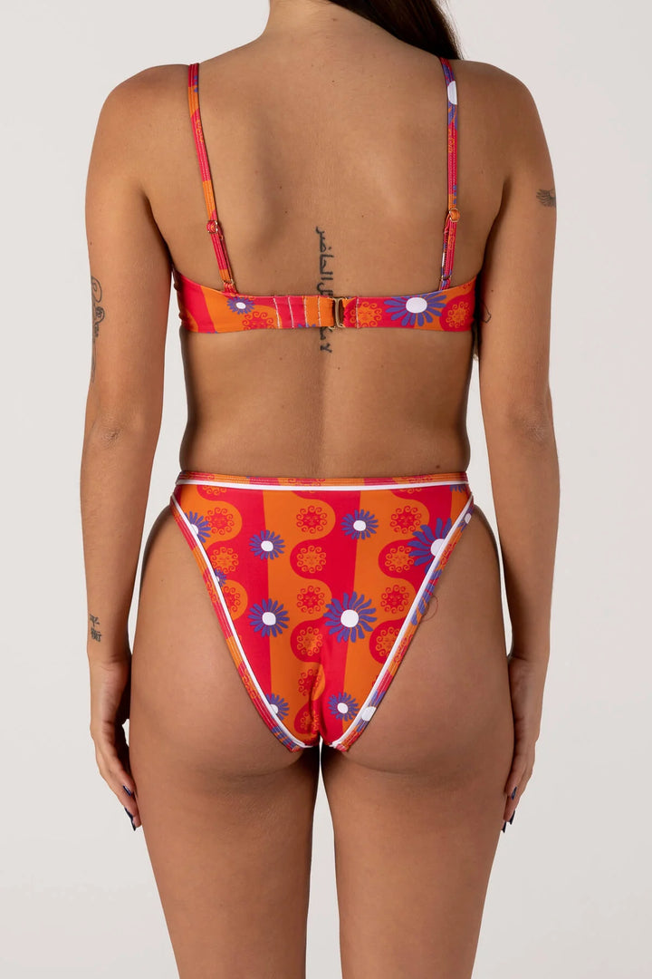 Inner Relm Women's IslandTime Bikini Bottoms - Red Wave - Sun Diego Boardshop