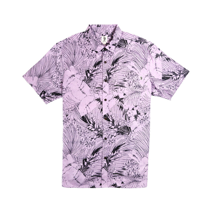 Instinct Botanical Short Sleeve Button Up Shirt - Mauve - Sun Diego Boardshop