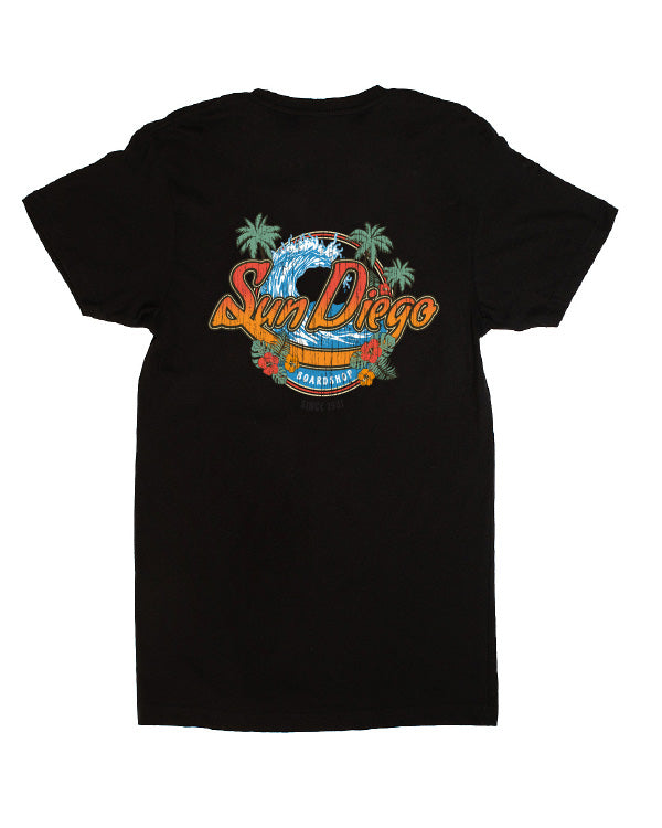 Sun Diego Island Style Short Sleeve Tee - Black - Sun Diego Boardshop