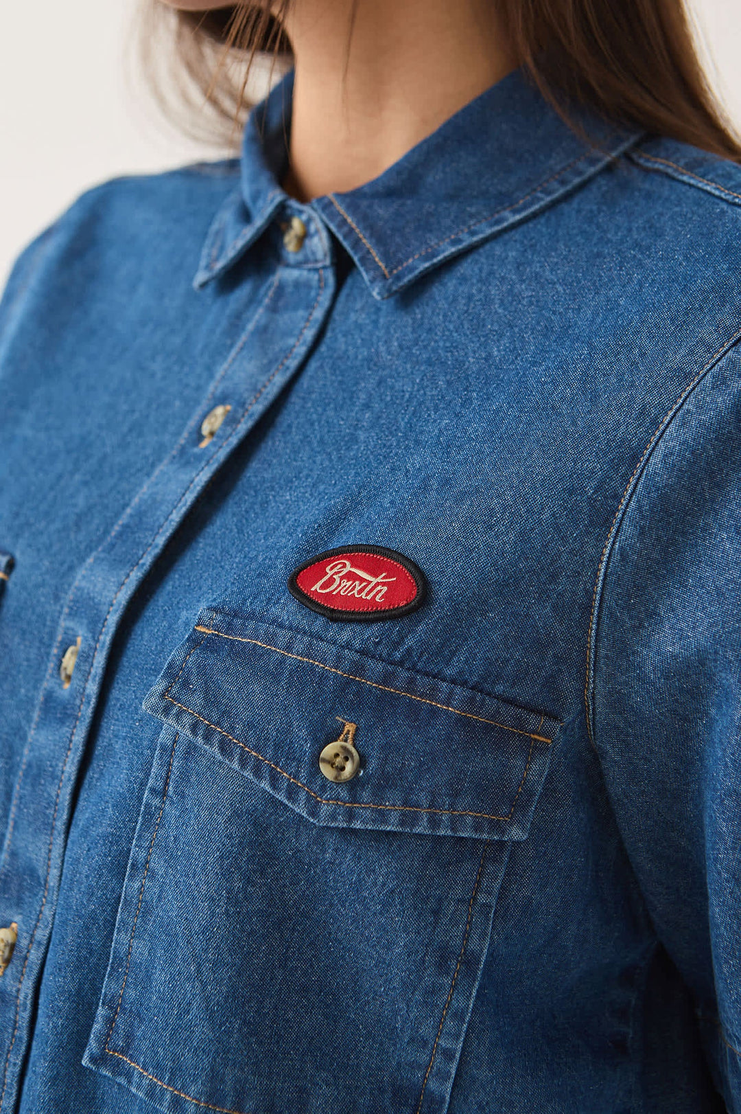Brixton Women's Mechanics Shirt - Medium Chambray - Sun Diego Boardshop