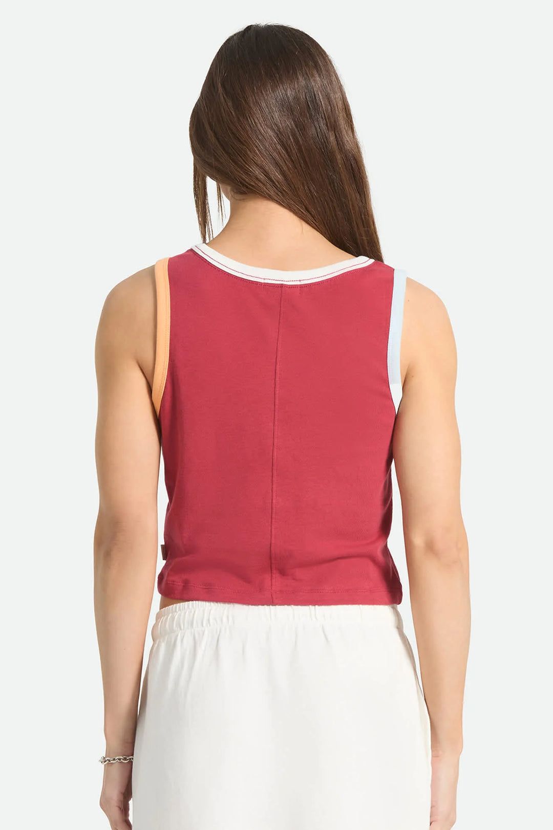 Brixton Women's Carefree Organic Garment Dye Cropped Tank - Robust Red - Sun Diego Boardshop