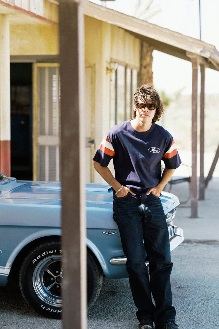 Brixton Men's Ford Built Tough Jersey - American Navy - Sun Diego Boardshop