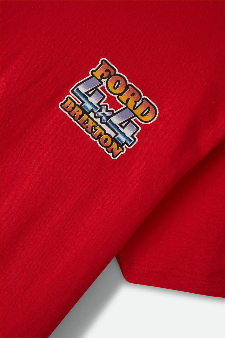 Brixton Men's Ford 4x4 Chrome T-Shirt - Rangoon Red - Sun Diego Boardshop