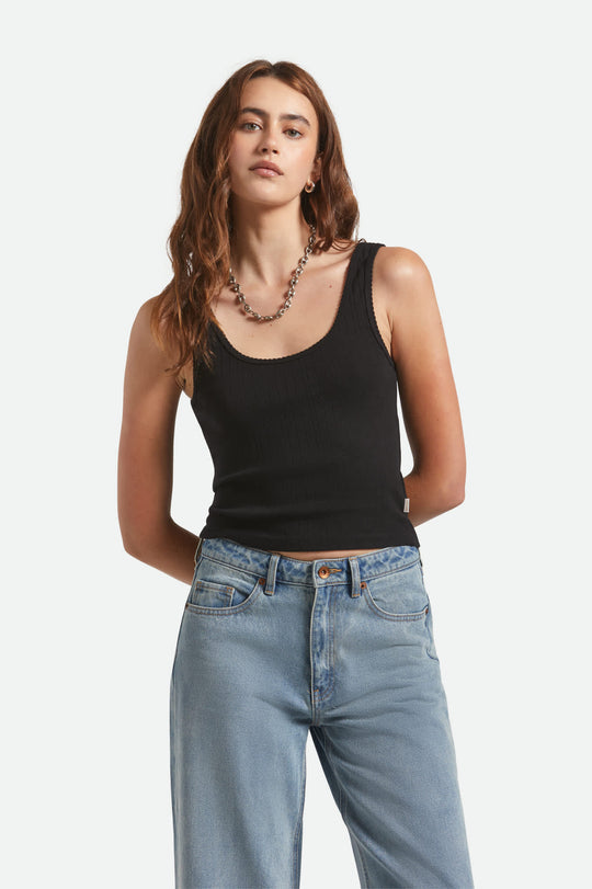 Brixton Pointelle Slim Fit Tank - Black - Sun Diego Boardshop