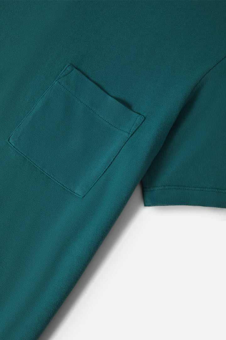Brixton Women's Carefree Organic Garment Dye Perfect T-Shirt - Washed Mediterranean Teal - Sun Diego Boardshop