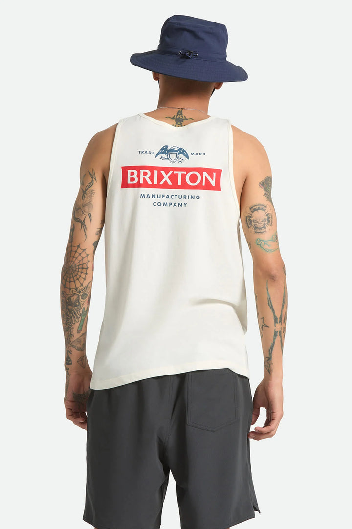 Brixton Men's Pinnacle Tank Top - Off White - Sun Diego Boardshop