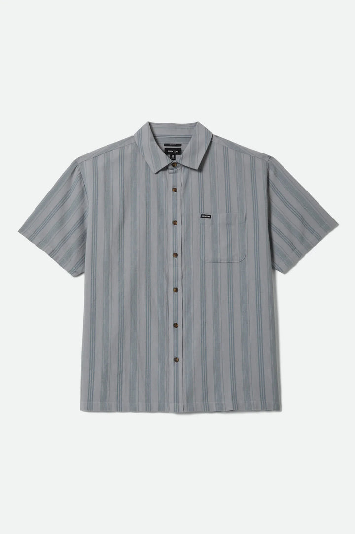 Brixton Cru Striped Dobby Shirt - Trooper - Sun Diego Boardshop