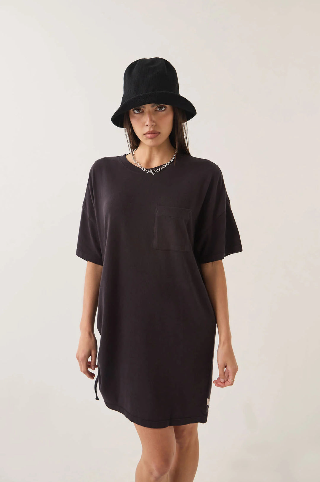 Brixton Women's Carefree Organic Garment Dye T-Shirt Dress - Black - Sun Diego Boardshop