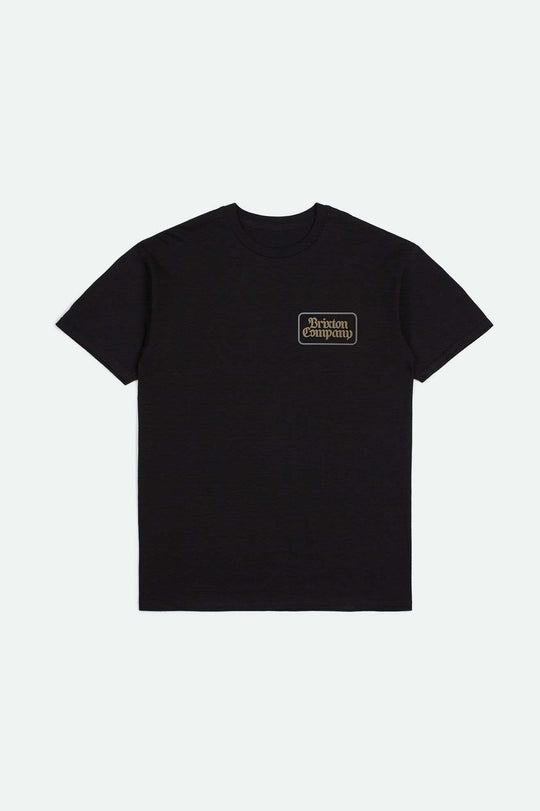 Brixton Norvell S/S Standard T-Shirt - BLACK WORN WASH - Sun Diego Boardshop