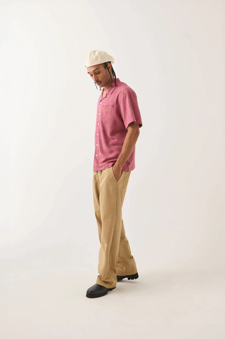 Brixton Men's Century Shirt - Pink Shadow Plaid - Sun Diego Boardshop
