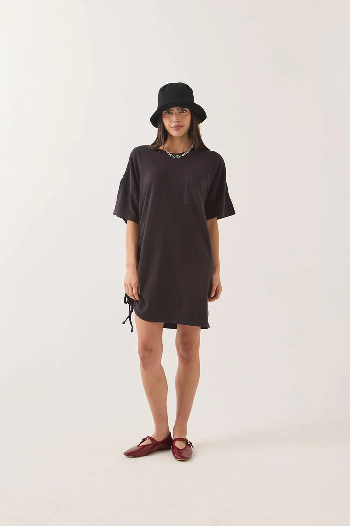 Brixton Women's Carefree Organic Garment Dye T-Shirt Dress - Black - Sun Diego Boardshop