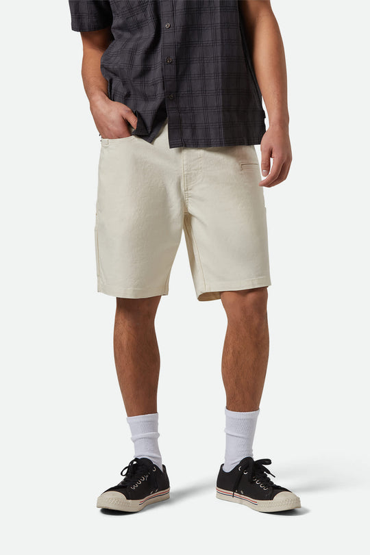 Brixton Builders Carpenter Baggy Short - Egret White - Sun Diego Boardshop