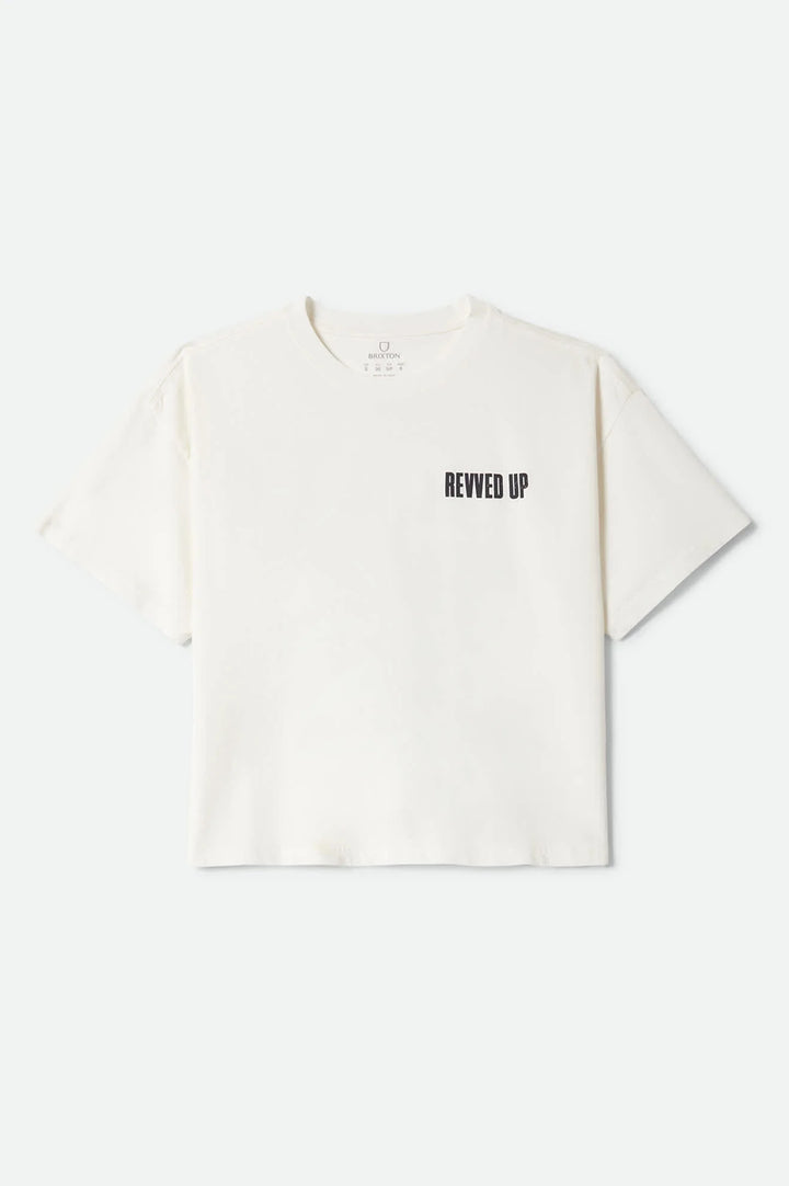 Brixton Women's Revved Up Boxy Crew T-Shirt - Off White - Sun Diego Boardshop