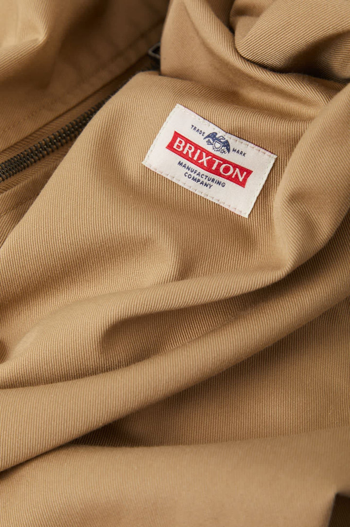 Brixton Men's Trademark Lightweight Garage Zip Jacket - British Khaki - Sun Diego Boardshop