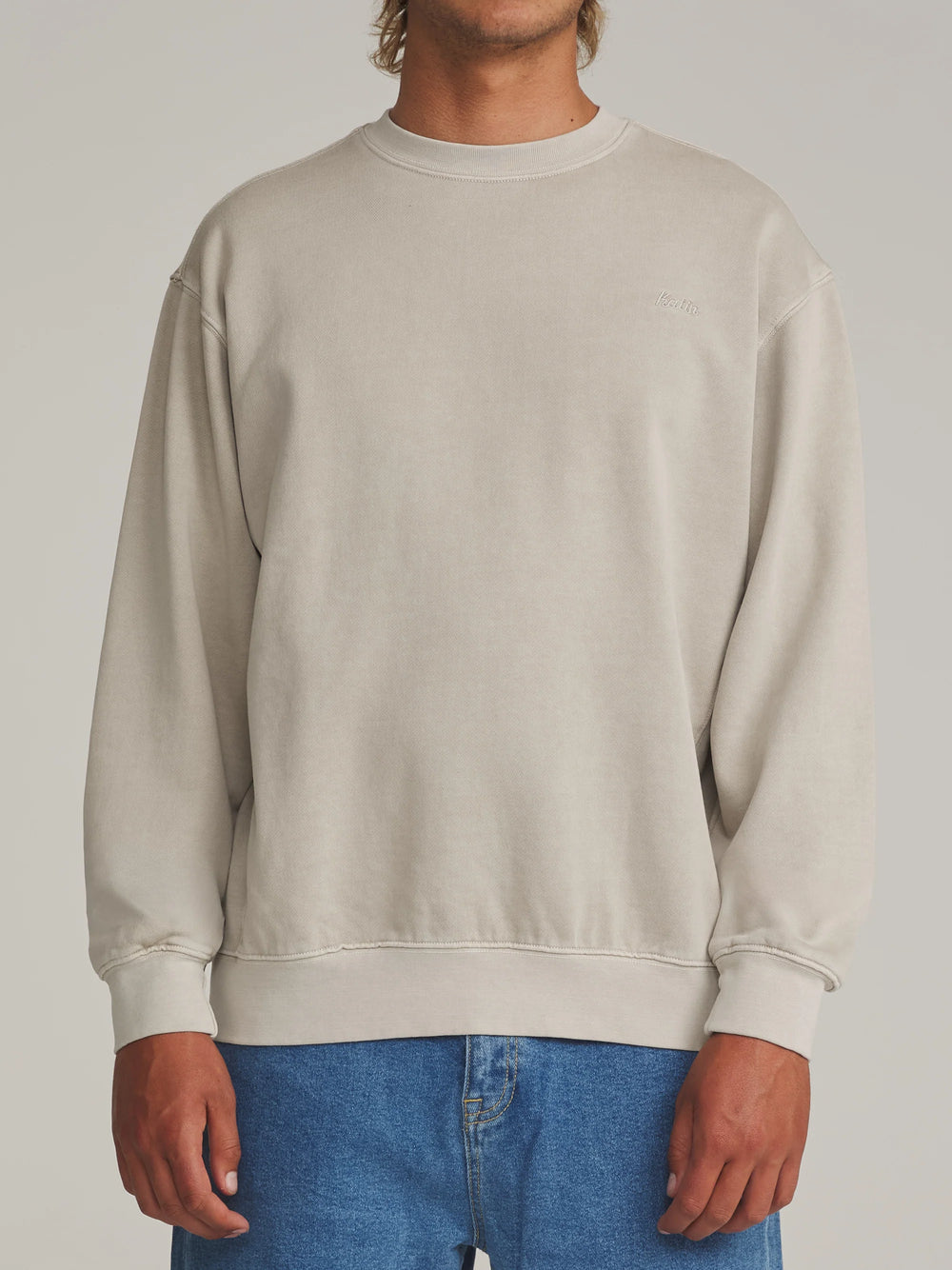 Katin Men's Embroidered Crewneck - Birch Vintage Wash - Sun Diego Boardshop