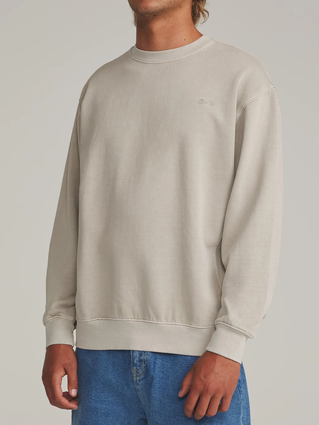 Katin Men's Embroidered Crewneck - Birch Vintage Wash - Sun Diego Boardshop