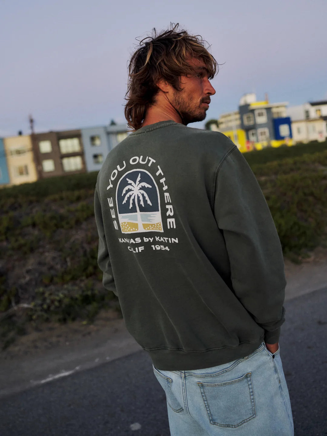 Katin Men's Passage Crew - Clover Vintage Wash - Sun Diego Boardshop