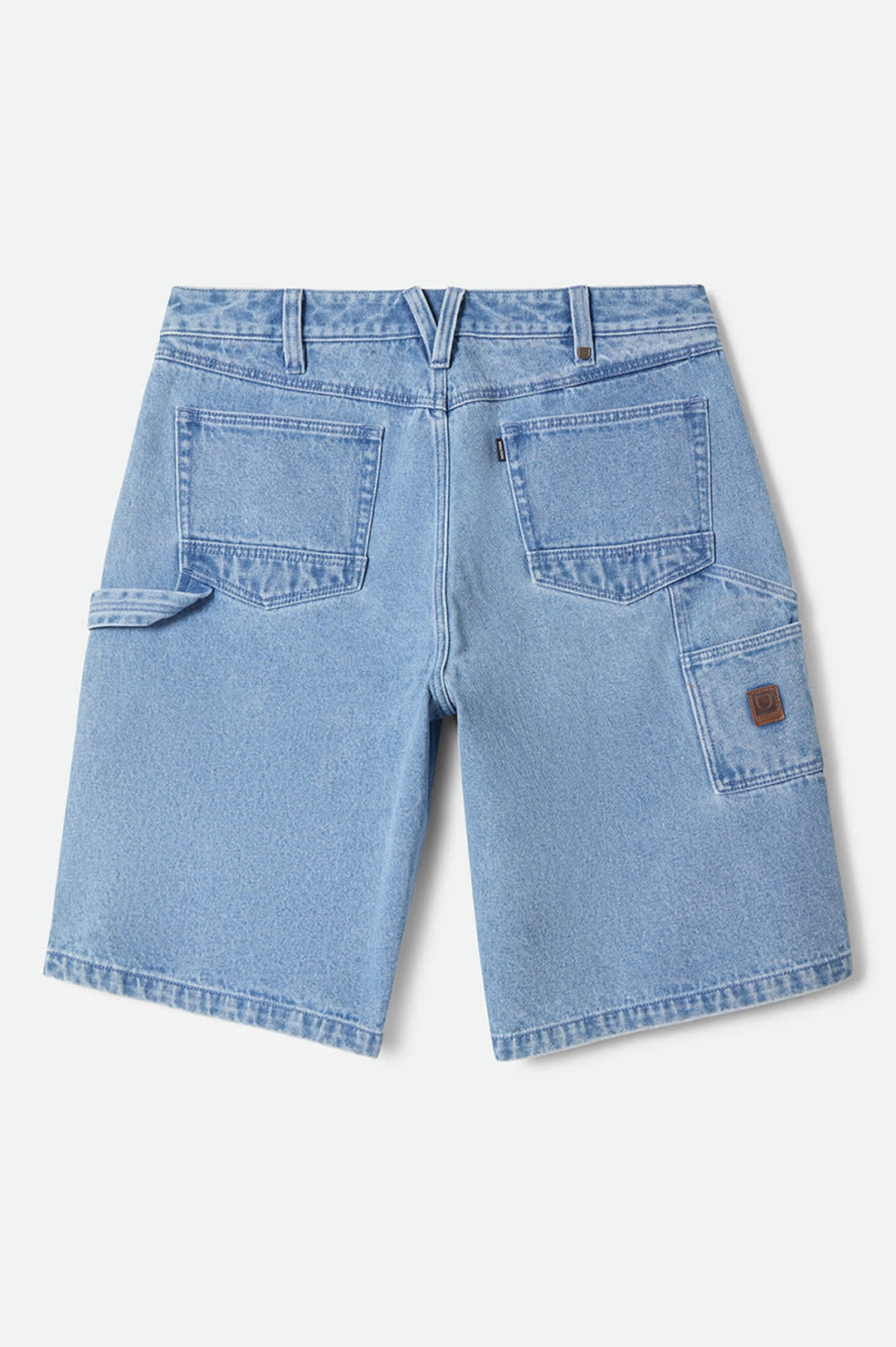 Brixton Men's Builders Carpenter Baggy Short - Washed Blue Denim - Sun Diego Boardshop