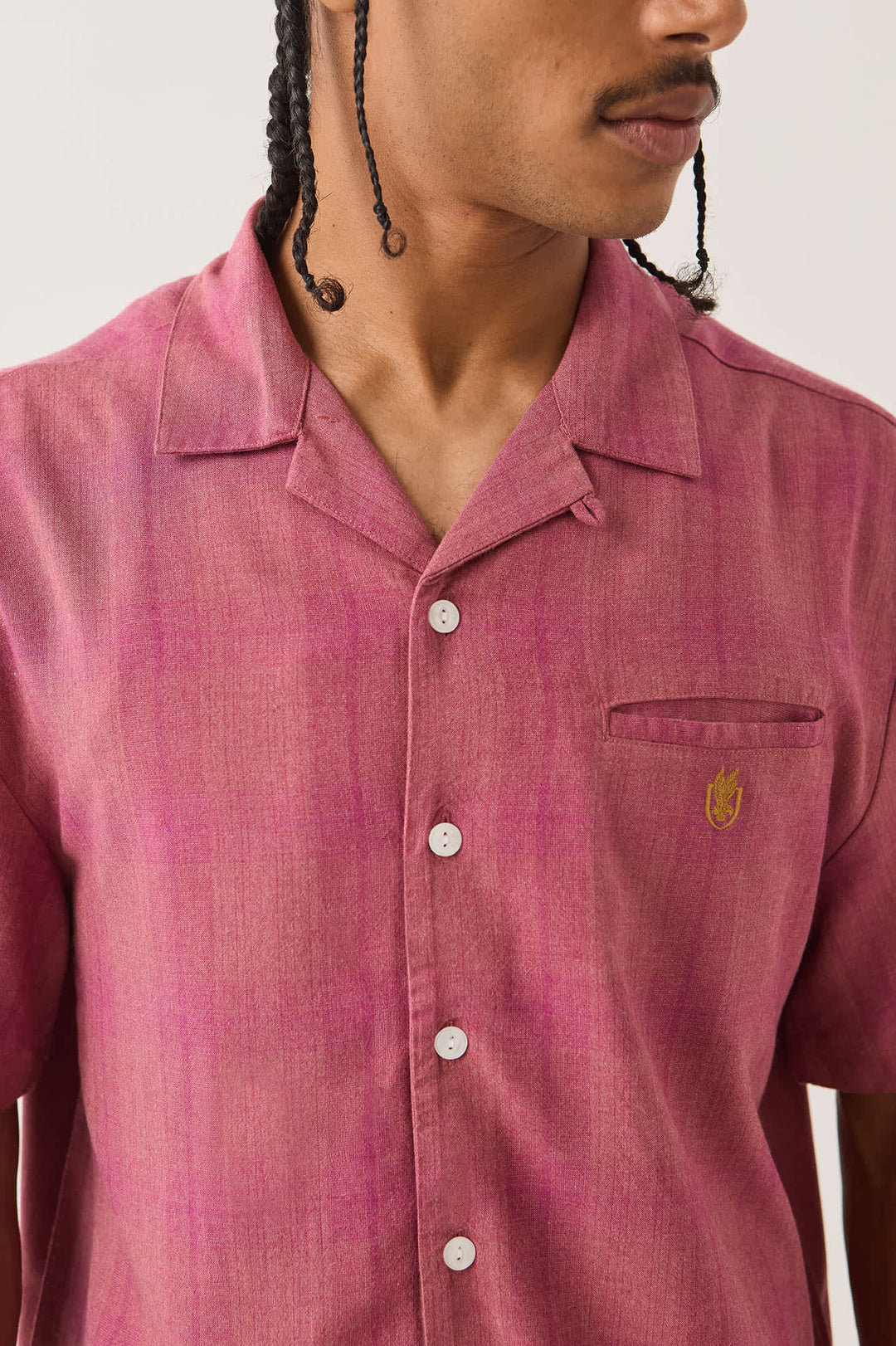 Brixton Men's Century Shirt - Pink Shadow Plaid - Sun Diego Boardshop