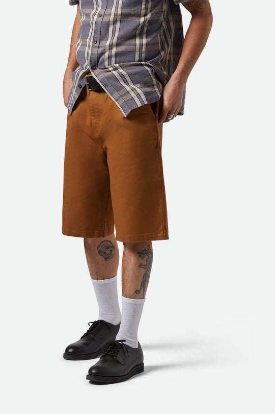 Brixton Choice Chino Baggy Short - Washed Copper - Sun Diego Boardshop