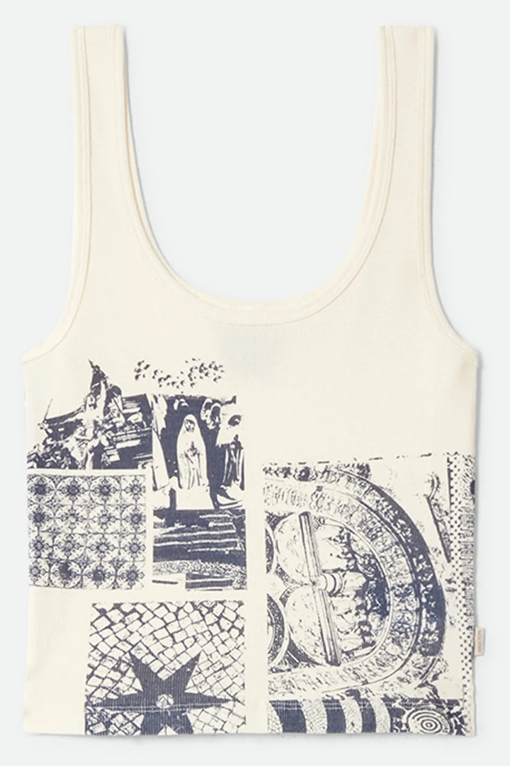 Brixton Women's Collage A-Tank - Off White - Sun Diego Boardshop