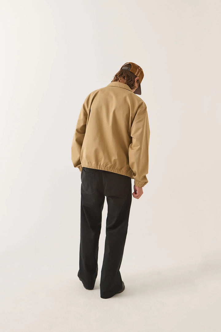 Brixton Men's Trademark Lightweight Garage Zip Jacket - British Khaki - Sun Diego Boardshop