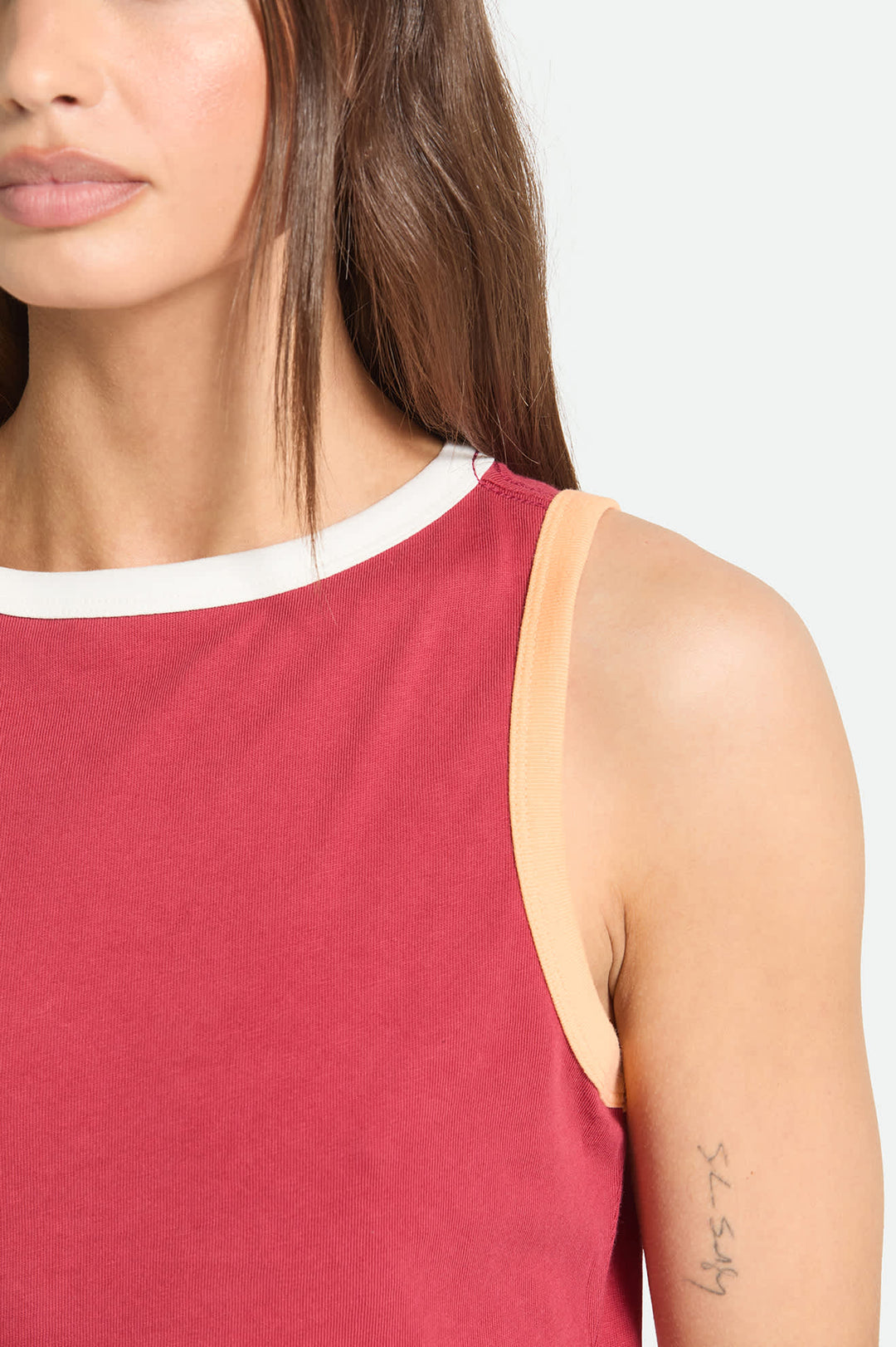 Brixton Women's Carefree Organic Garment Dye Cropped Tank - Robust Red - Sun Diego Boardshop