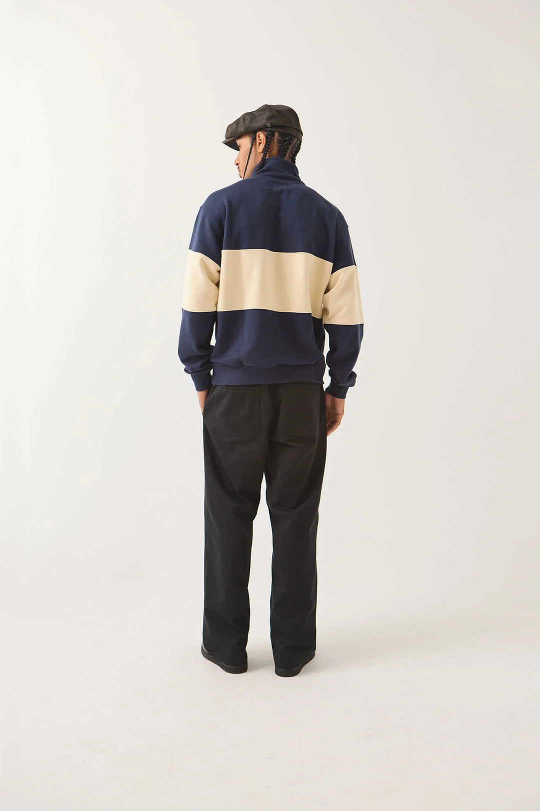 Brixton Men's Danville Quarter Zip Fleece - Navy/Whitecap - Sun Diego Boardshop
