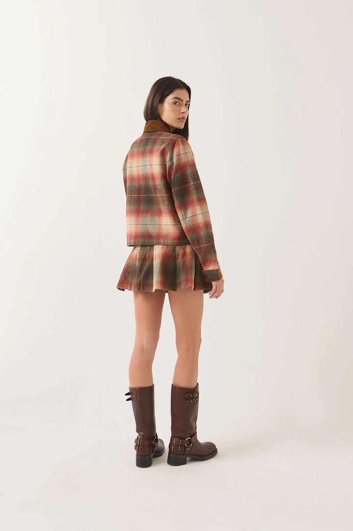 Brixton Women's Pleated Mini Skirt - Multi Shadow - Sun Diego Boardshop