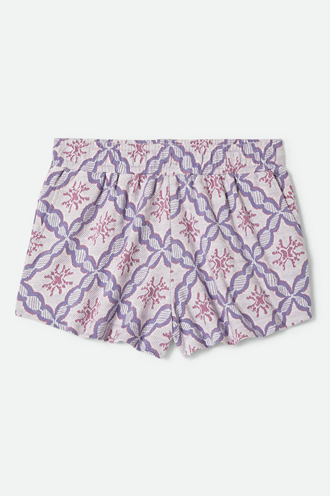 Brixton Women's Post Playa E-Waist Short - Off White/Blue Tile - Sun Diego Boardshop