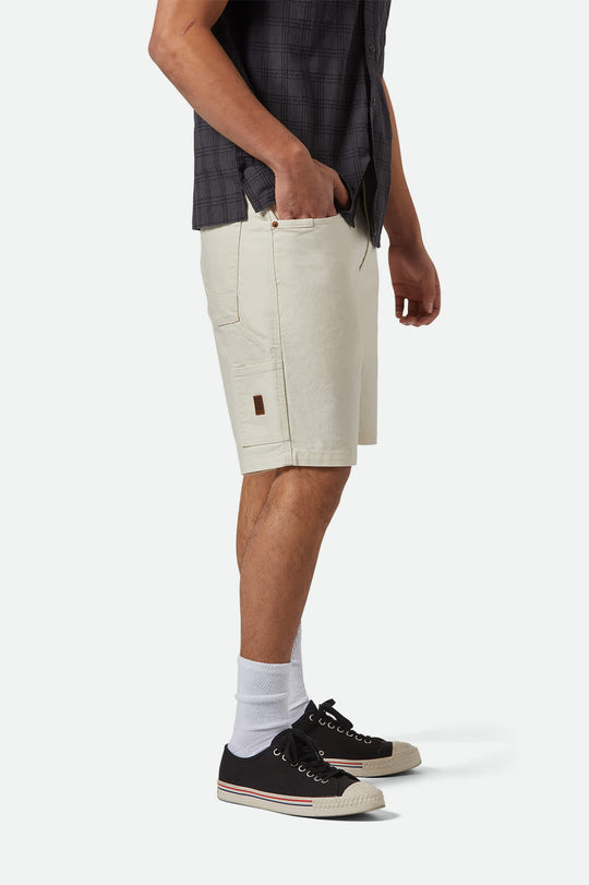 Brixton Builders Carpenter Baggy Short - Egret White - Sun Diego Boardshop
