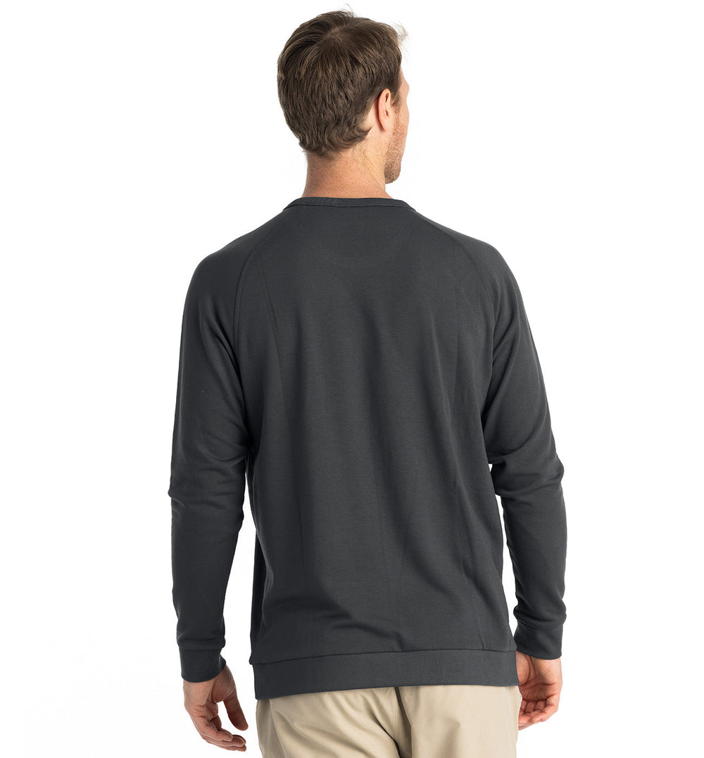 Free Fly Men's Bamboo Lightweight Fleece Crew - BLACK SAND - Sun Diego Boardshop
