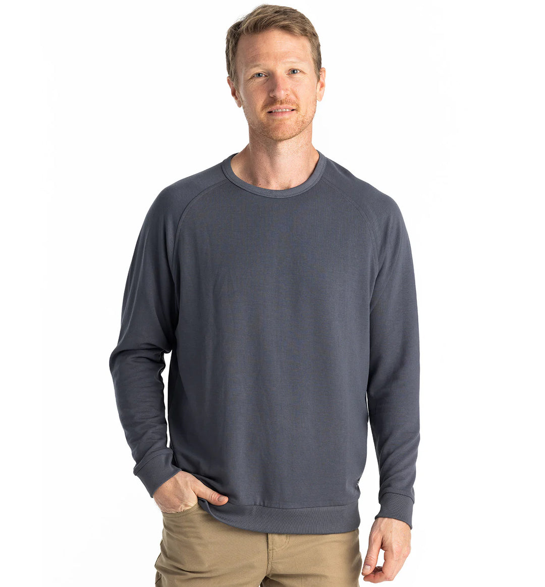 Free Fly Men's Bamboo Lightweight Fleece Crew - Storm Cloud