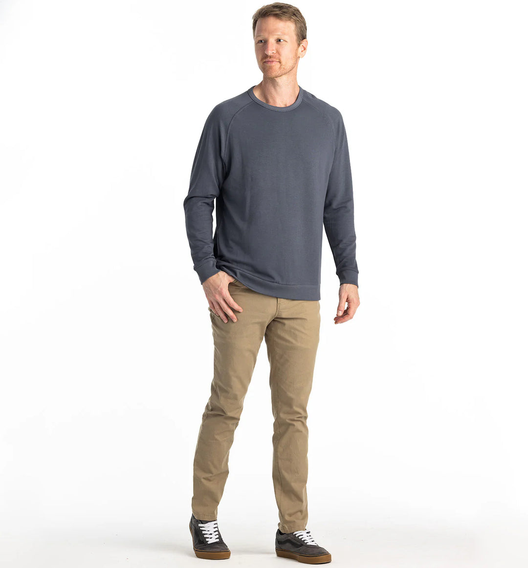 Free Fly Men's Bamboo Lightweight Fleece Crew - Storm Cloud