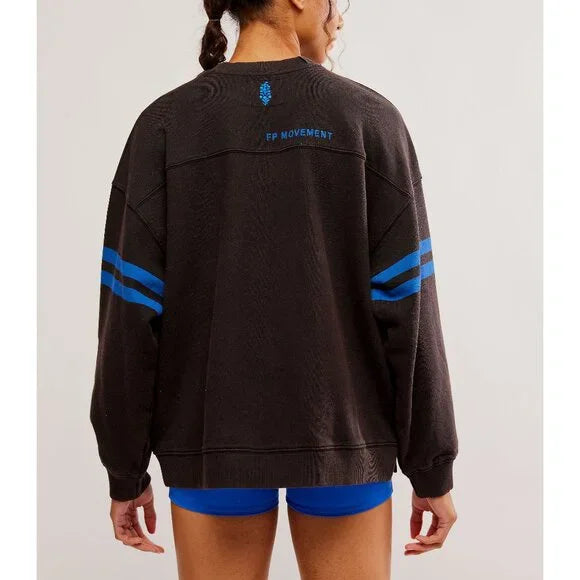 Free People All Star Buti Logo Pullover - BLACK/WHITE COMBO - Sun Diego Boardshop