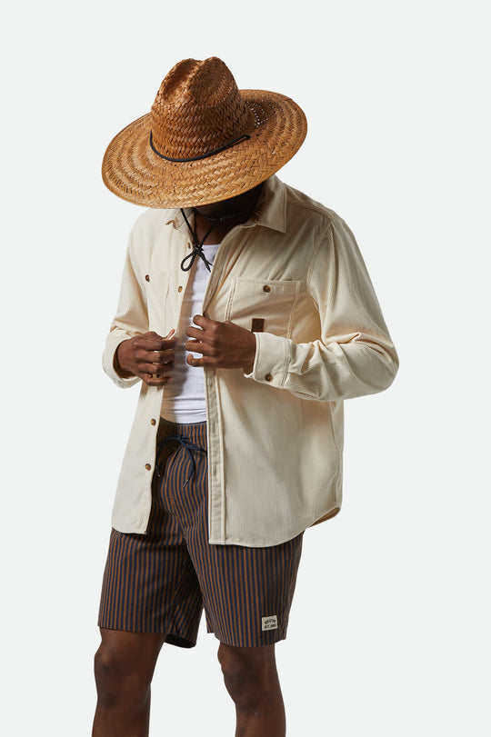 Brixton The Field Corduroy L/S Overshirt - WHITE CAP - Sun Diego Boardshop