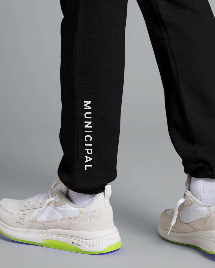 Municipal Gameday Sweatpants - BLACK HEATHER/WHITE - Sun Diego Boardshop